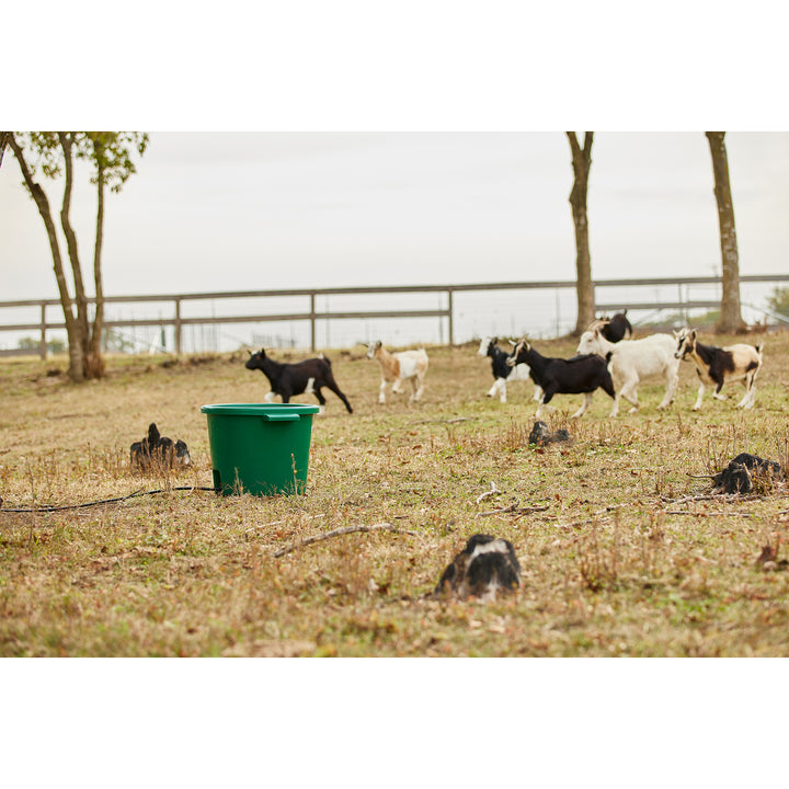 Farm Innovators 16 Gal Plastic Heated Animal Water Bucket Tub, Green (Open Box)
