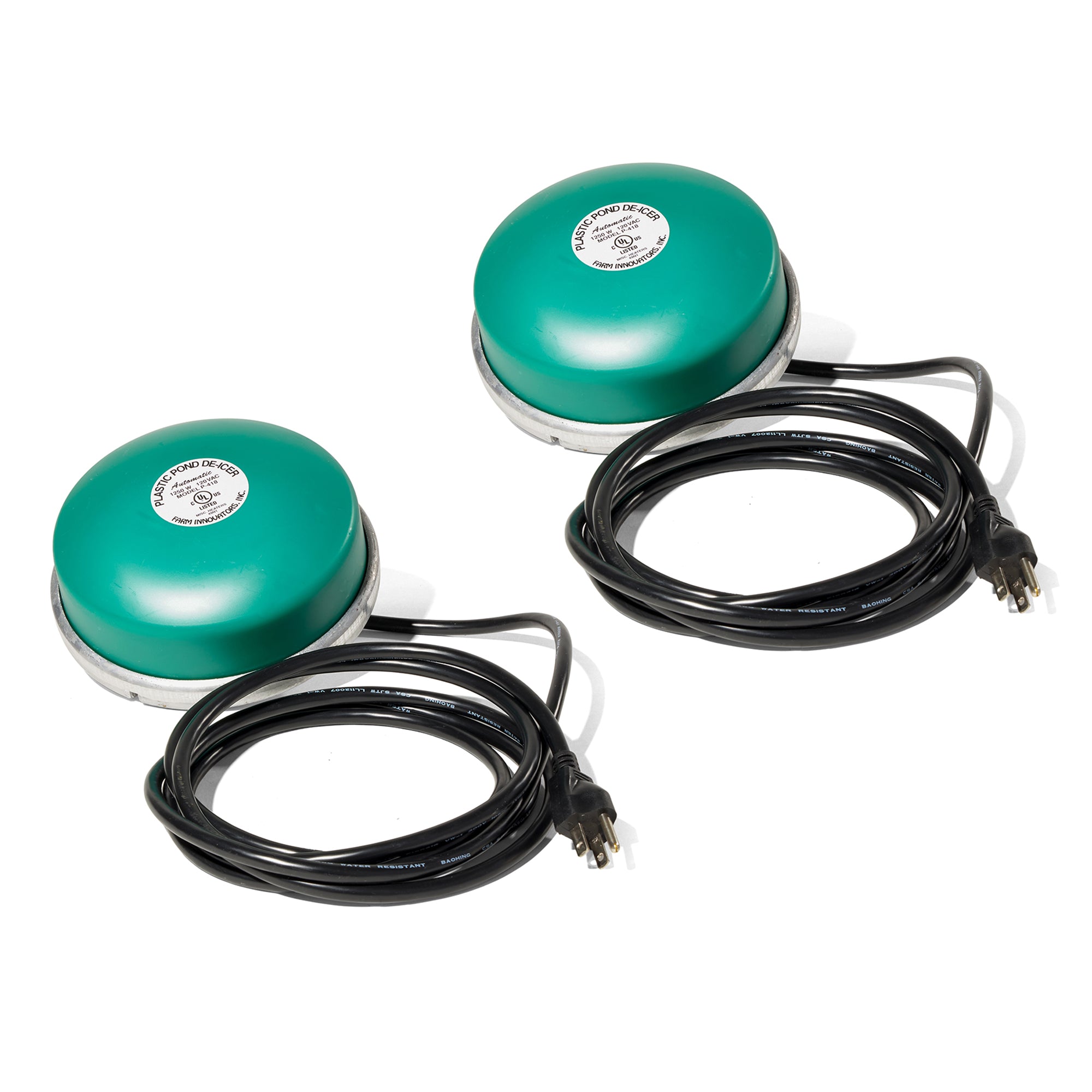 Farm Innovators P-418 Cast Aluminum 1250 Watt Pond Float De-Icer Heater, 2 Pack - VMInnovations