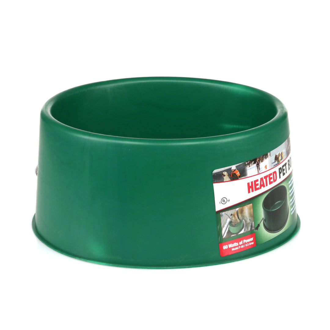 Farm Innovators P-60 1.5 Gallon Electric Heated Pet Water Bowl, 60 Watt, Green