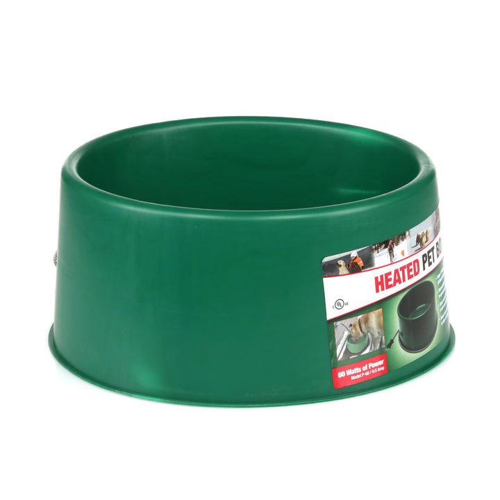 Farm Innovators P-60 1.5 Gallon Electric Heated Pet Water Bowl, 60 Watt, Green