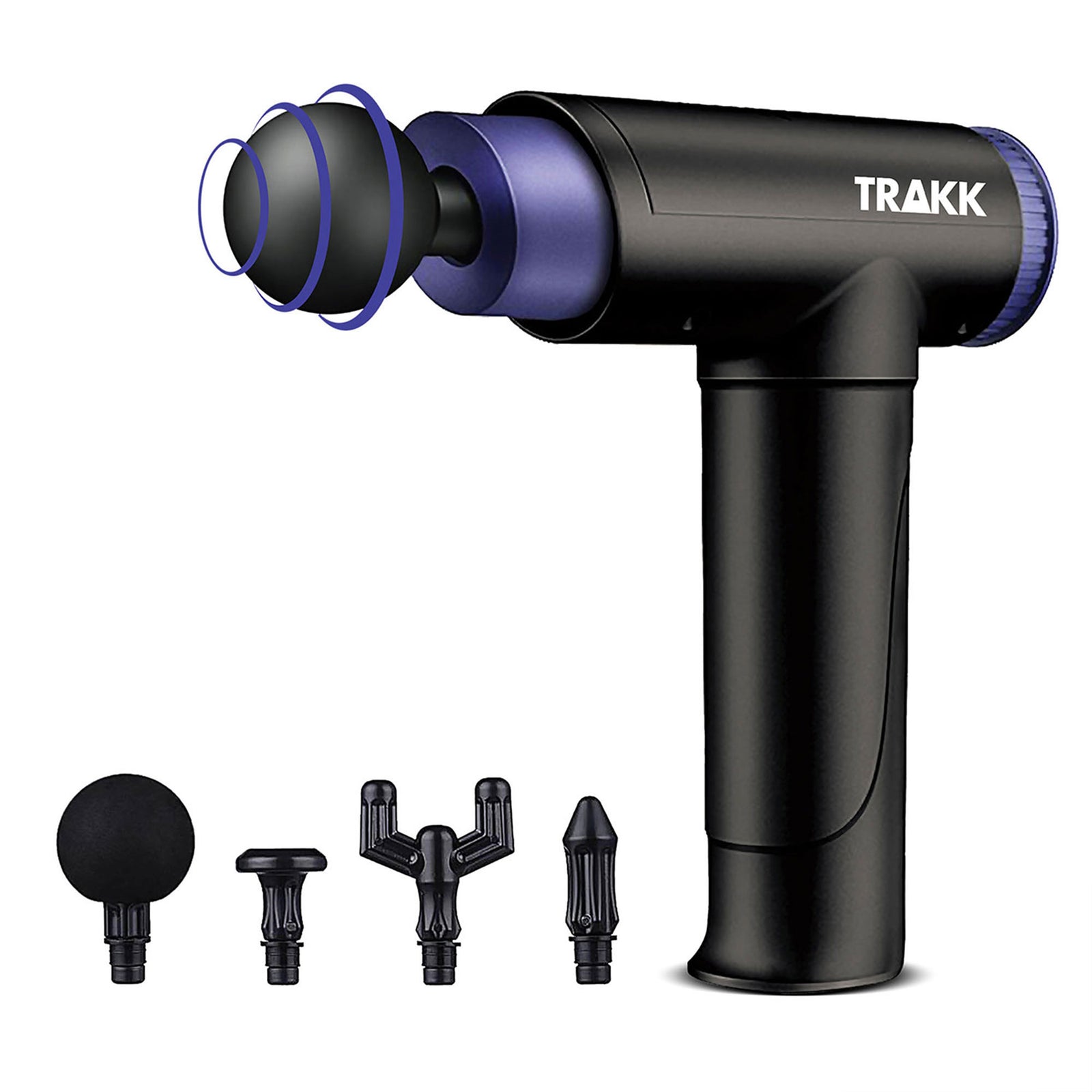 TRAKK Handheld Athlete Massage Gun Therapy w/ 4 Speeds & Attachments (Used) - VMInnovations
