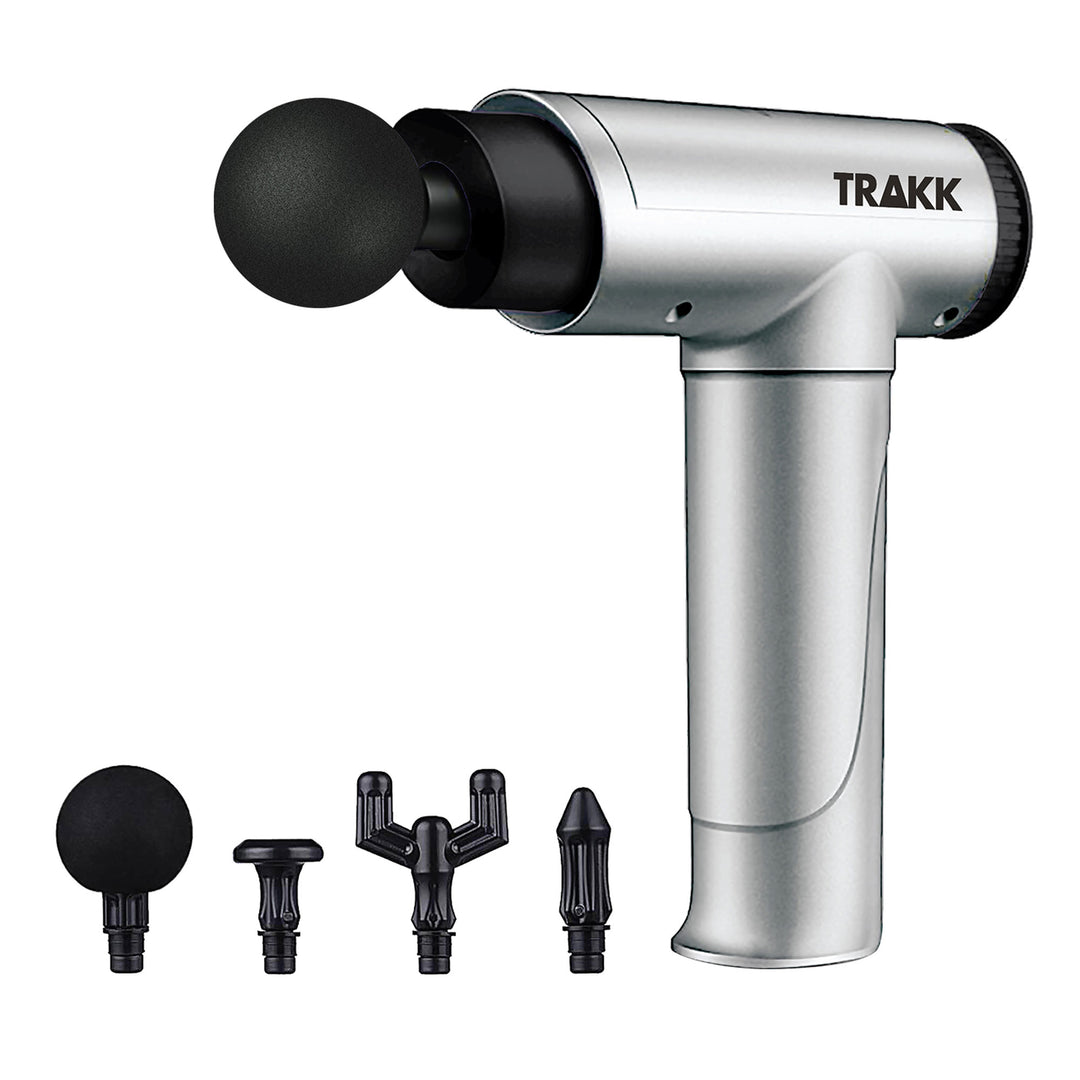 TRAKK Deep Tissue Athlete Massage Gun Therapy w/ 4 Speeds & Attachments (Used)