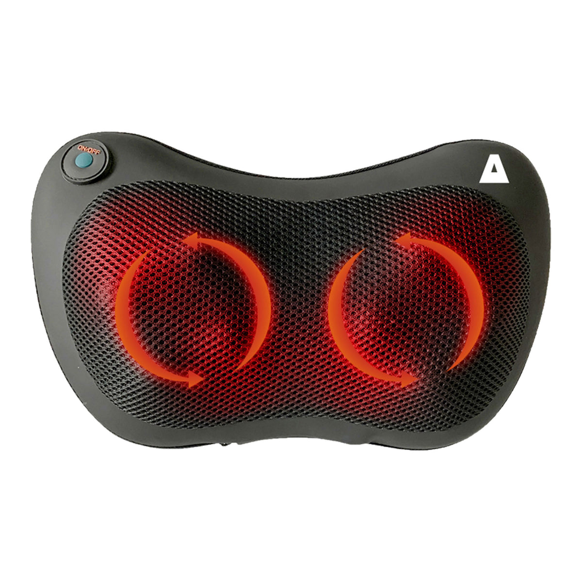 TRAKK Shiatsu Back and Shoulder Neck Heated Full Body Massager Pillow, Black
