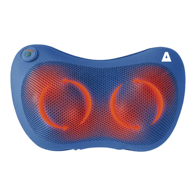 TRAKK Shiatsu Back and Shoulder Neck Heated Full Body Massager Pillow, Blue