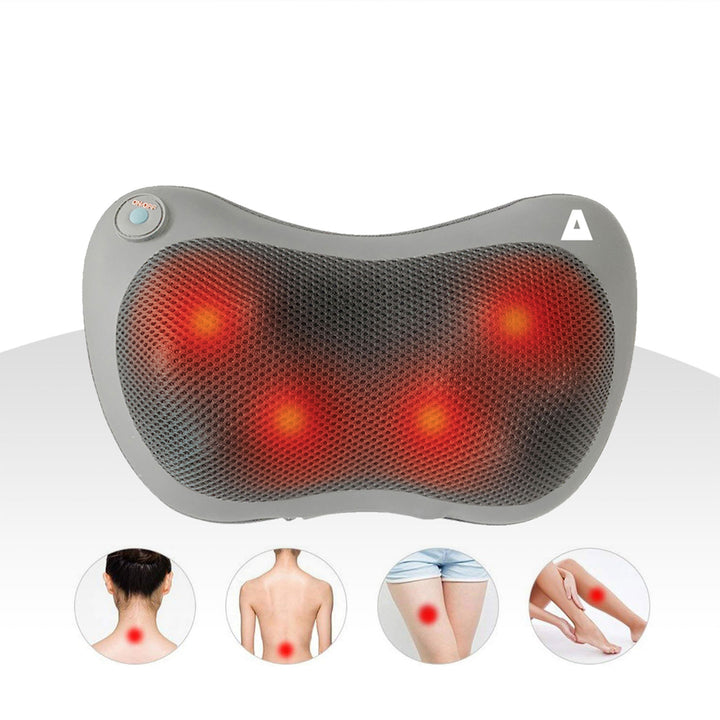 TRAKK Shiatsu Back and Shoulder Neck Heated Massager, Silver (Open Box)