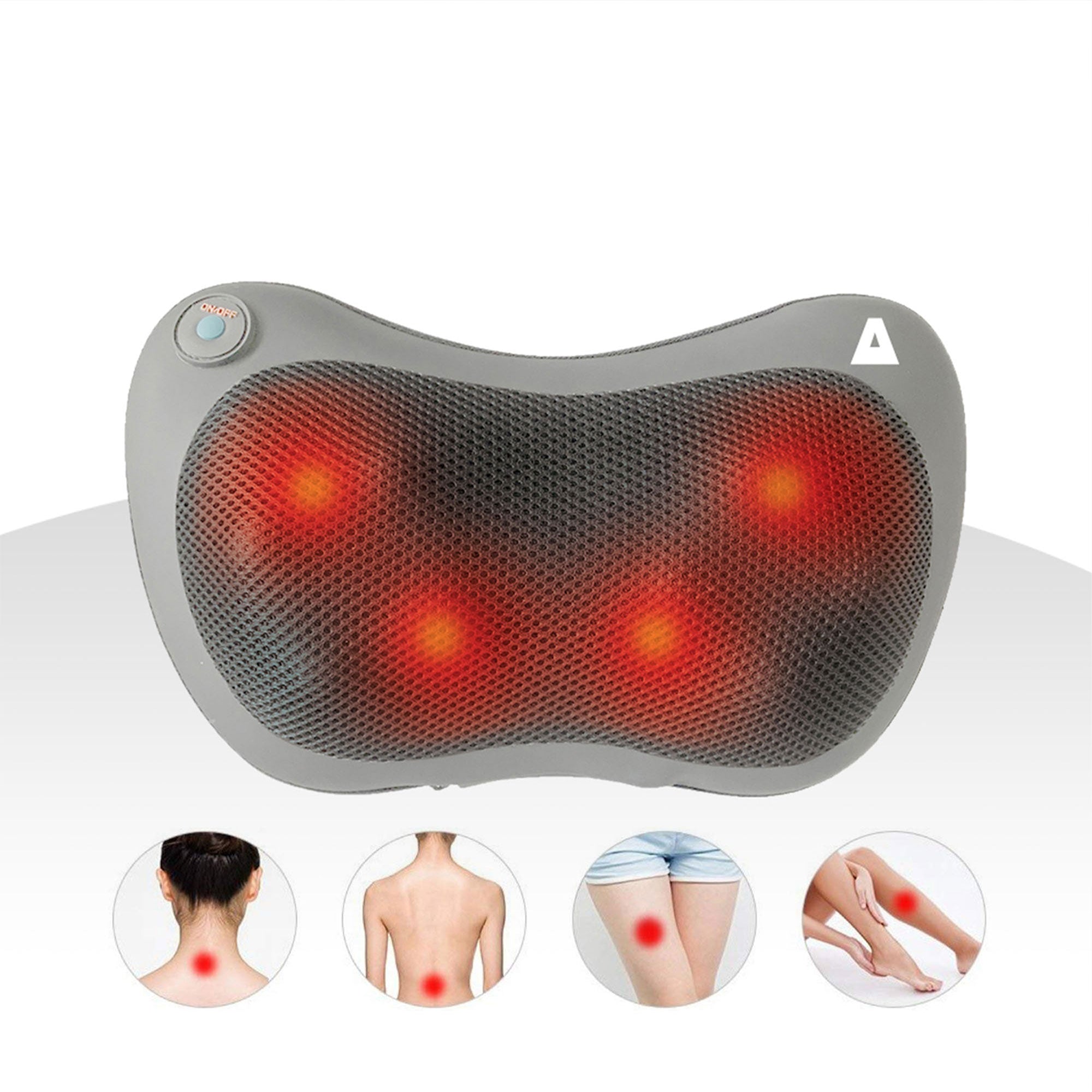 TRAKK Shiatsu Back and Shoulder Neck Heated Full Body Massager Pillow (Used) - VMInnovations