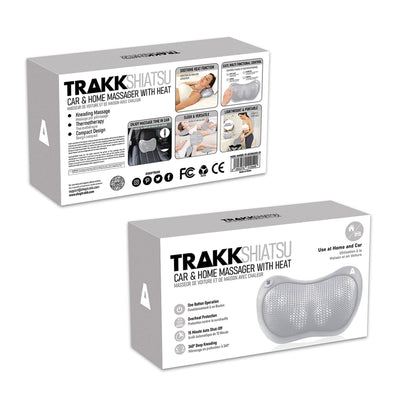 TRAKK Shiatsu Back and Shoulder Neck Heated Full Body Massager Pillow (Used) - VMInnovations