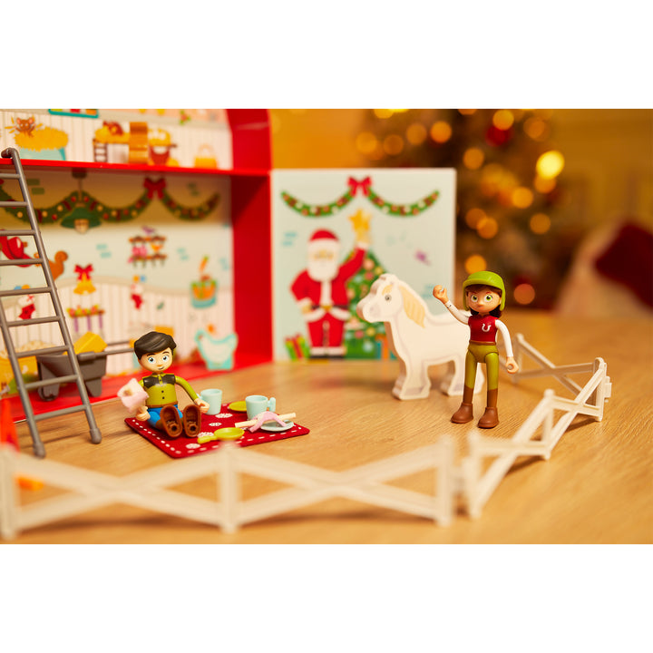 Hape Kids Wooden Pony Farm Christmas Advent Calendar Set w/24 Figures (Open Box) - VMInnovations