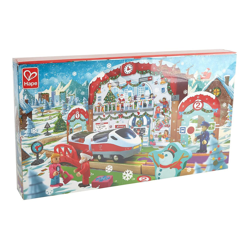 Hape Wooden Grand Station Christmas Advent Calendar Set w/ 24 Pieces (Open Box)