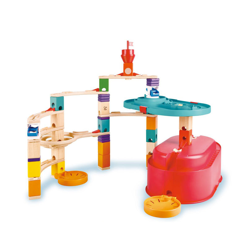 Hape 90Pc Quadrilla Stack Track Bucket Box Set for Children Ages 4 and Up (Used)