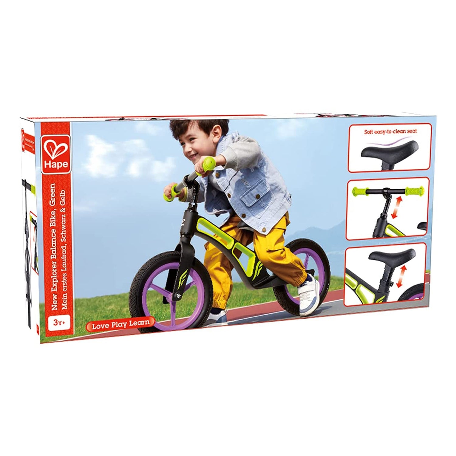 Hape New Explorer Balance Bike with Magnesium Frame, Ages 3 to 5, (Open Box) - VMInnovations