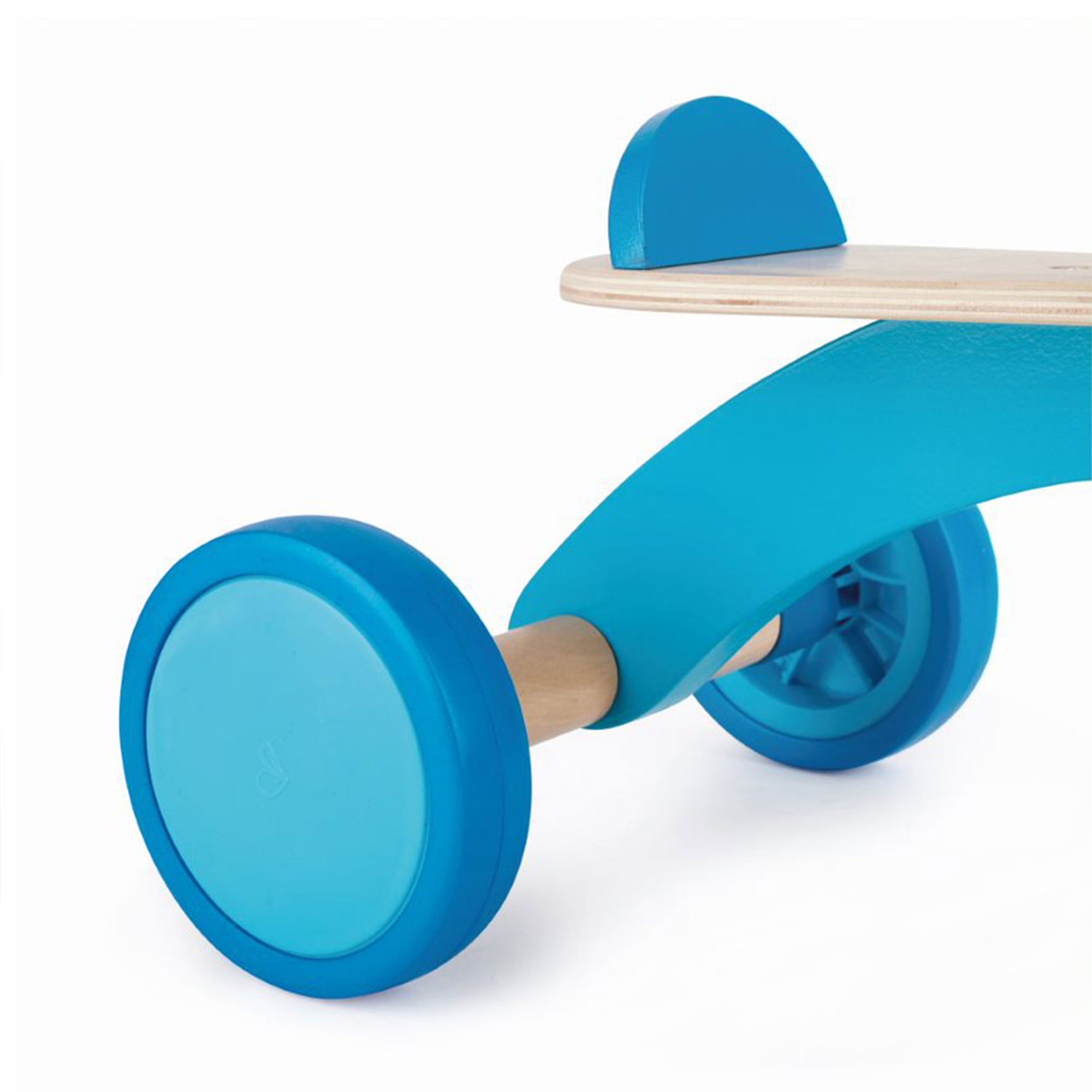 Hape Scoot Around Toddlers Ride On Wooden Push Balance Bike Scooter Toy, Blue