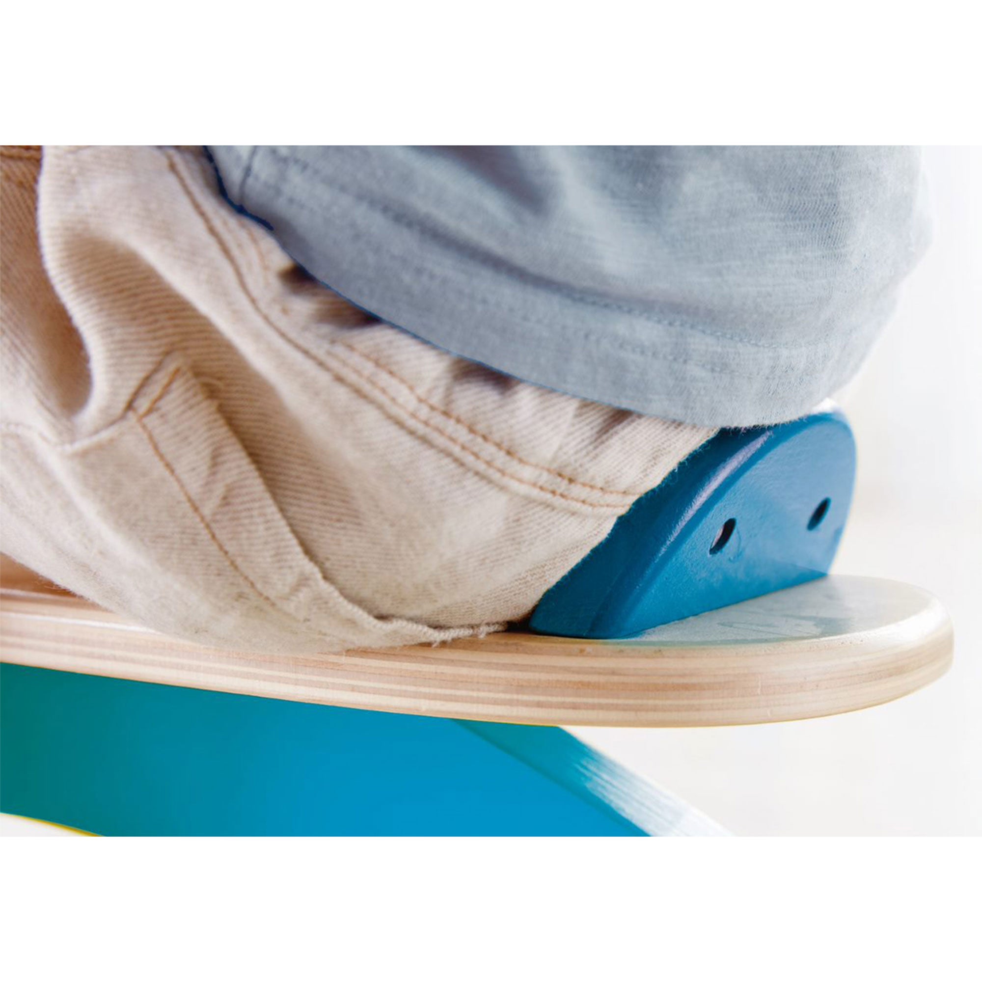 Hape Scoot Around Toddlers Ride On Wooden Push Balance Bike Scooter Toy, Blue