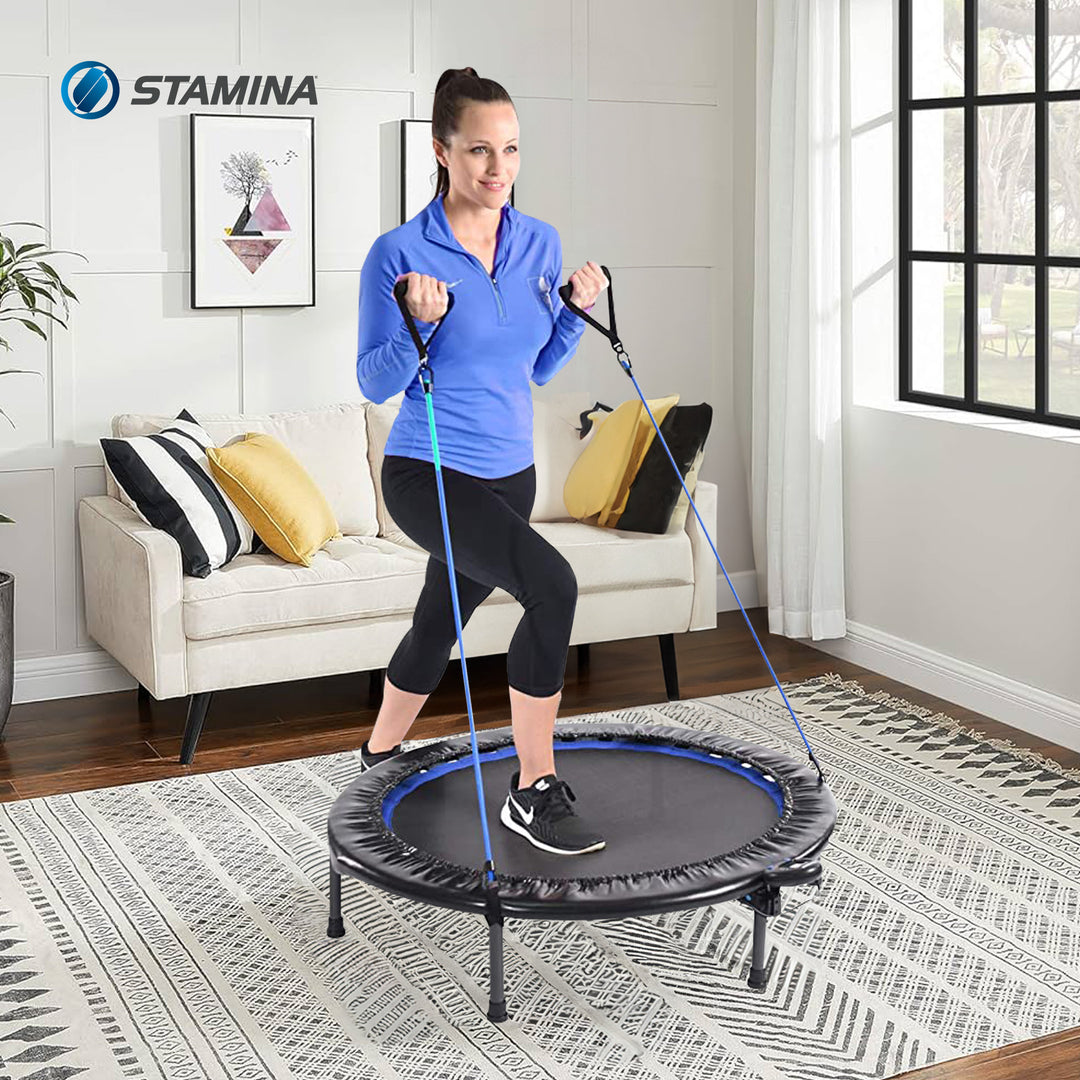 Stamina Products 38" Intone Plus  Rebounder w/ Resistance Bands (Open Box) - VMInnovations
