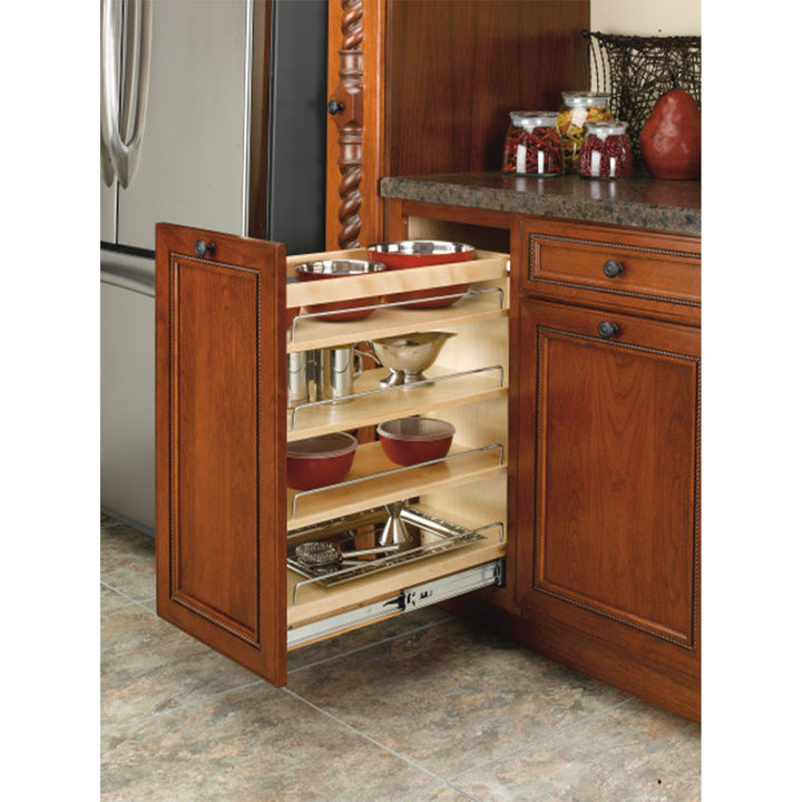 Rev-A-Shelf 11" Pullout Kitchen Cabinet Organizer Pantry Spice Rack, 448-BC-11C