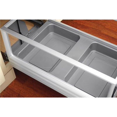 Rev-A-Shelf Double Pullout Kitchen Trash Can 27 Qt Rev-A-Motion, 5149-1527DM-217