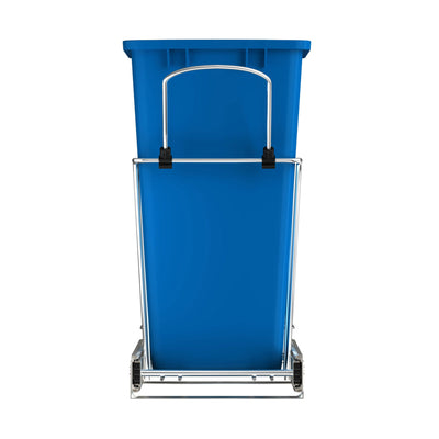 Rev-A-Shelf Pull Out Trash Can 35 Qt for Kitchen Cabinets, Blue, RV-12KD-22C-S