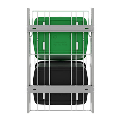 Rev-A-Shelf Double Pullout Trash Can 35 qt. for Kitchen, RV-18KD-1918C-S - VMInnovations