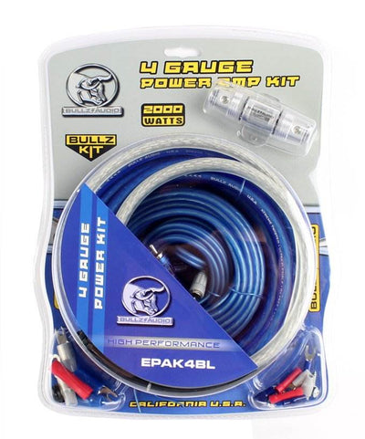 BULLZ AUDIO EPAK4BL 4 Gauge Amplifier/Amp Wiring Kit