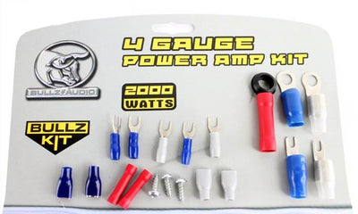 BULLZ AUDIO EPAK4BL 4 Gauge Amplifier/Amp Wiring Kit
