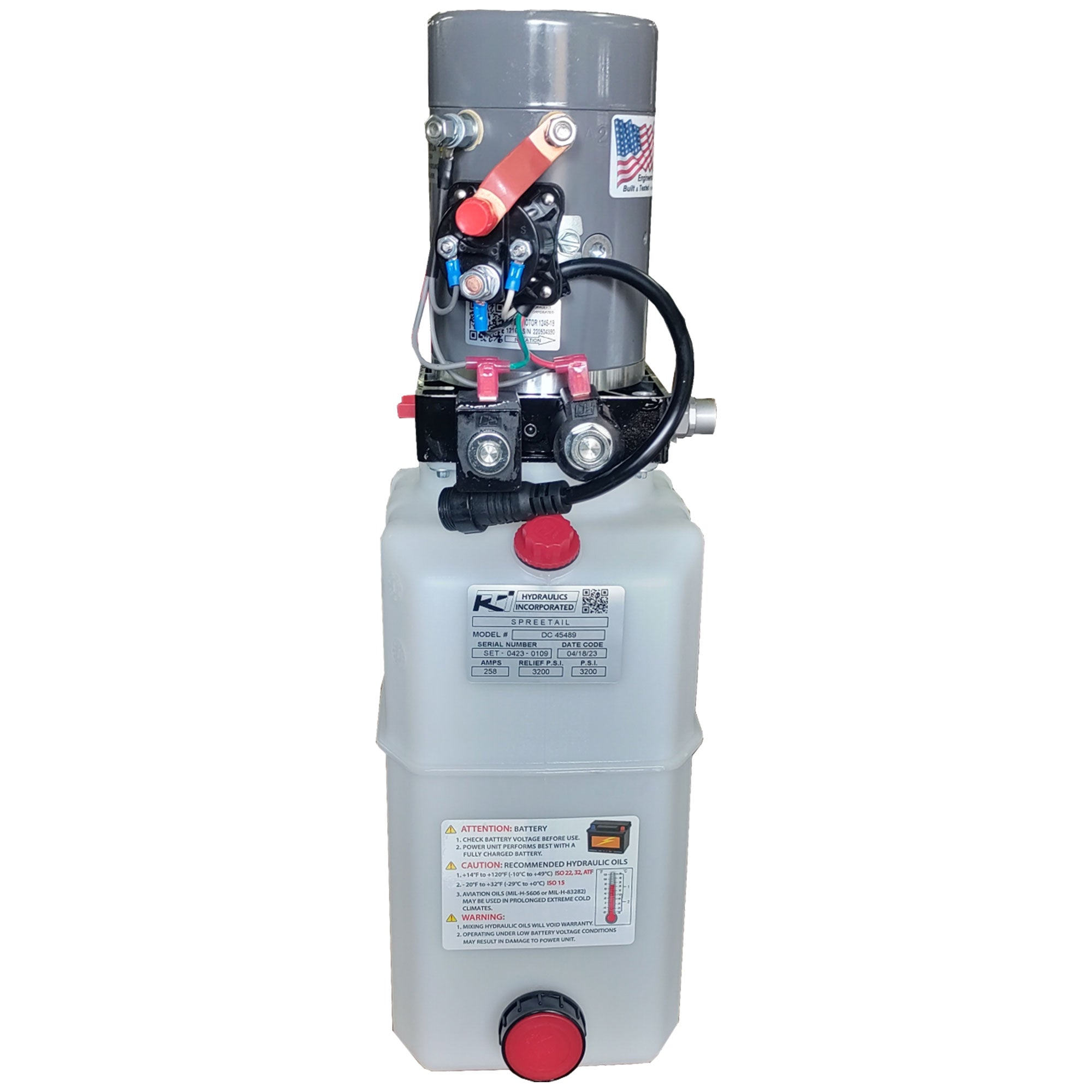 KTI Hydraulics12 Single Double Acting Power Up/Down/Gravity Down, 8 Qt (Used) - VMInnovations