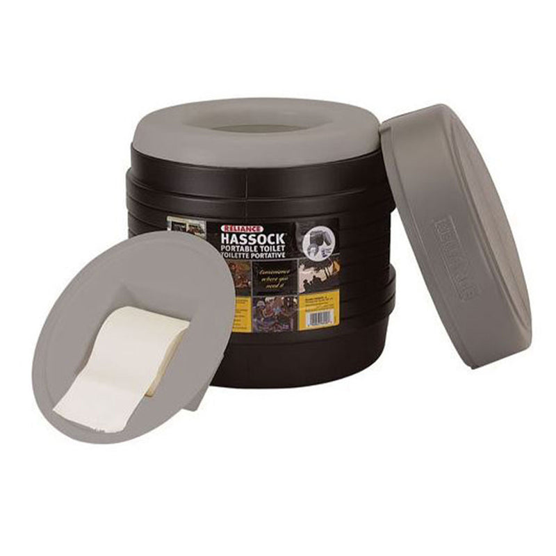 Reliance Products Hassock Portable Camping Toilet w/ Double Doodie 2L Waste Bags - VMInnovations