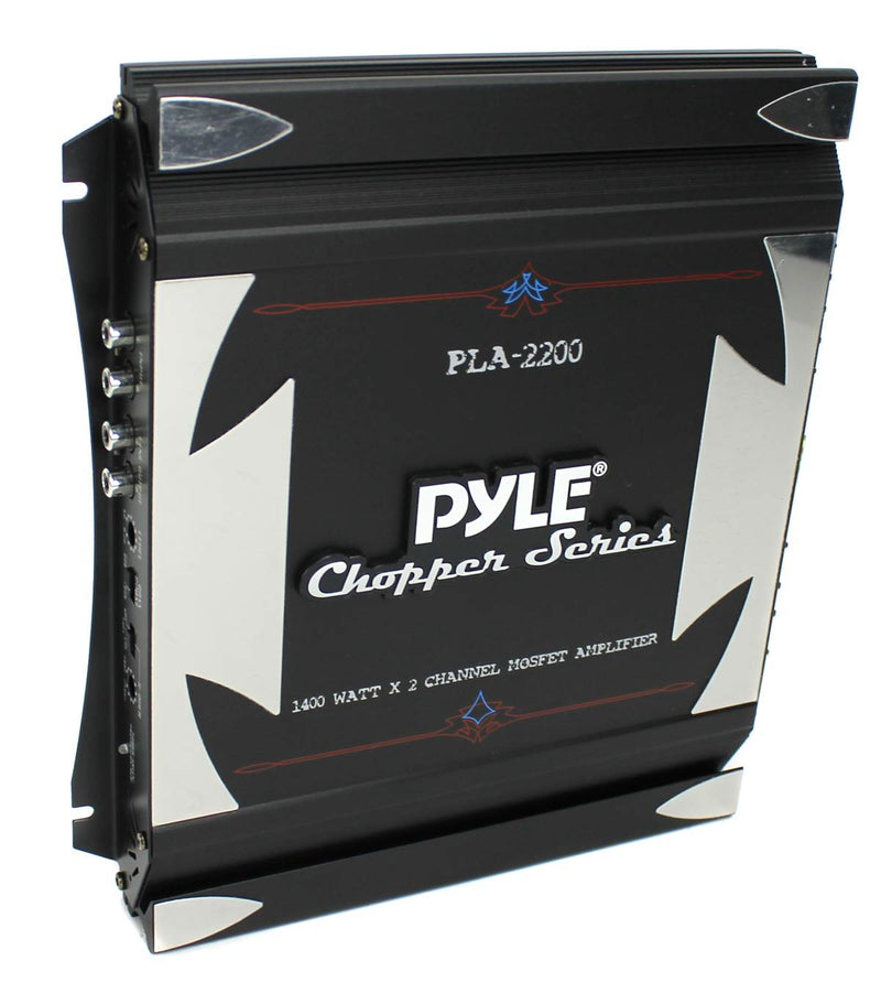 Pyle PLA2200 Bridgeable 2 Channel 1400 Watt Car Audio Mosfet Amplifier (4 Pack)