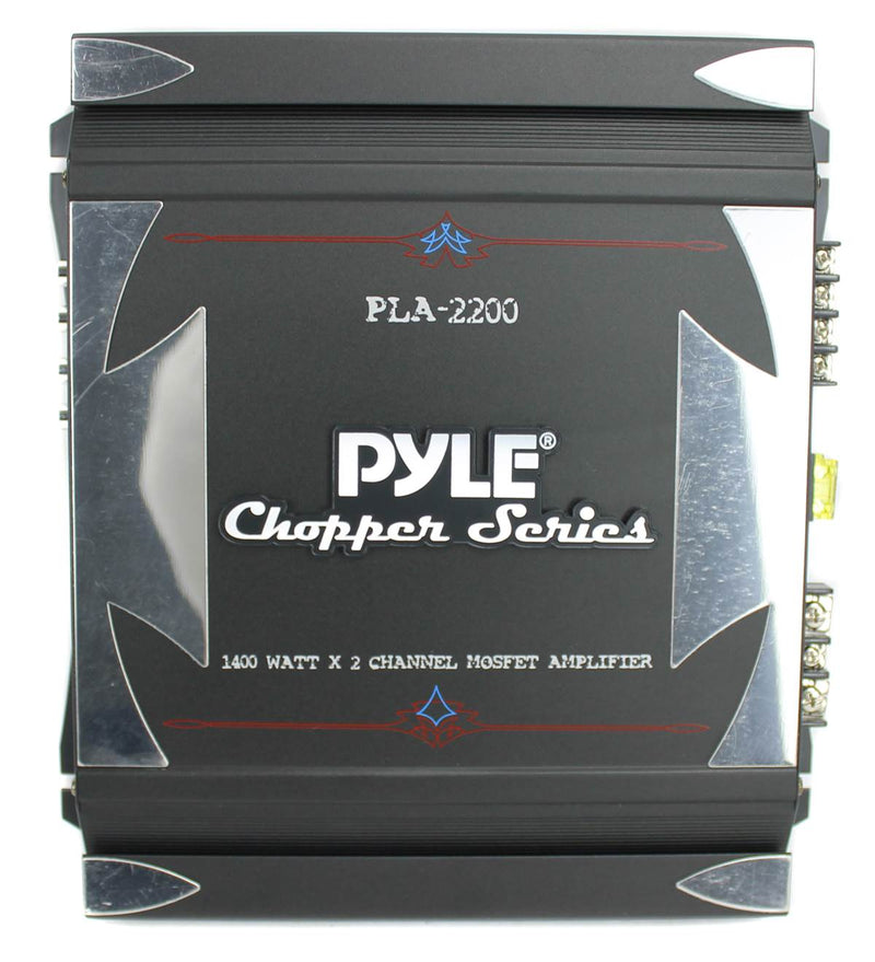 Pyle Bridgeable 2 Channel 1400 W Car Power Audio Mosfet Amplifier Amp (Open Box)