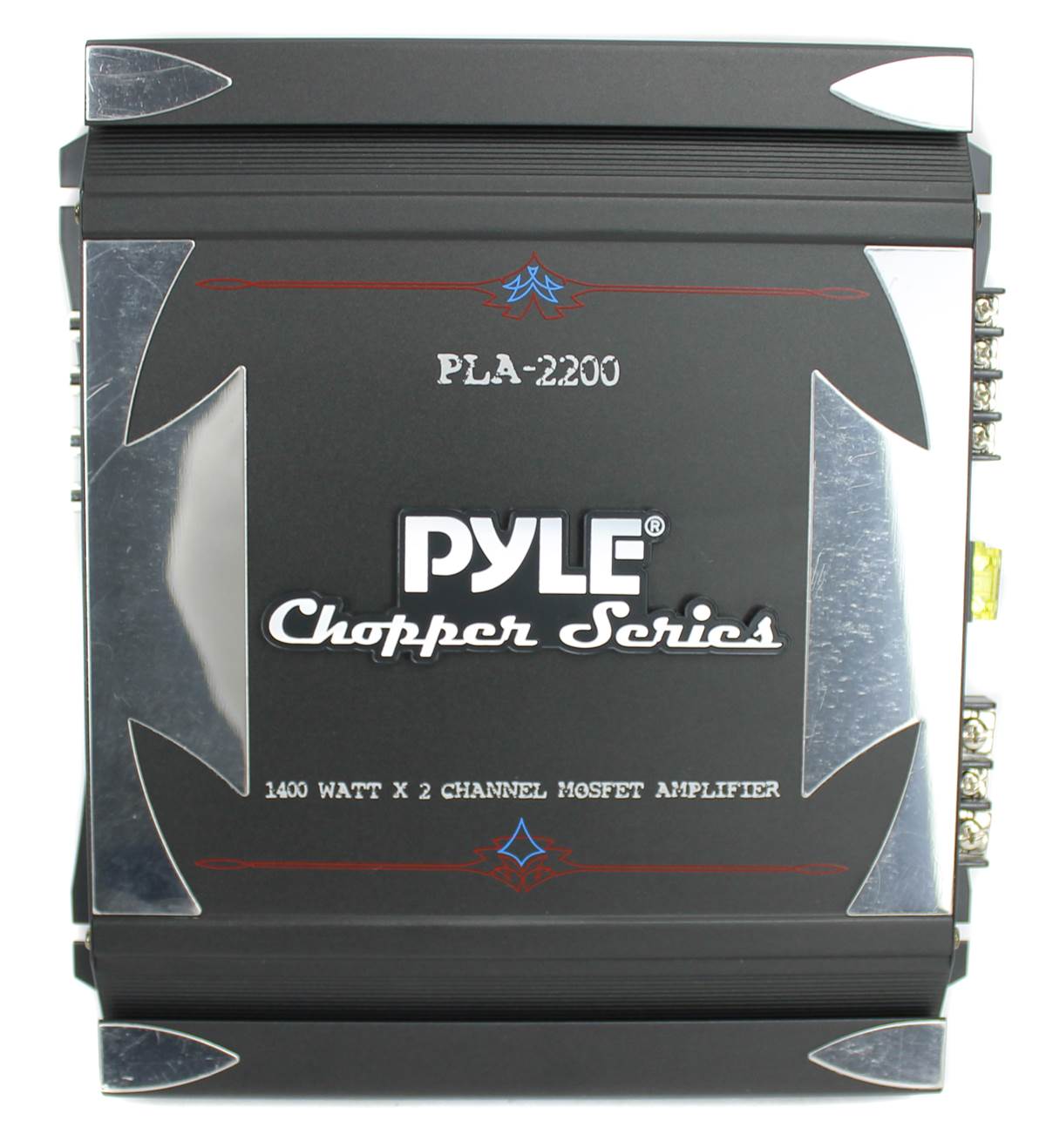 Pyle PLA2200 Bridgeable 2 Channel 1400 Watt Car Audio Mosfet Amplifier (2 Pack)