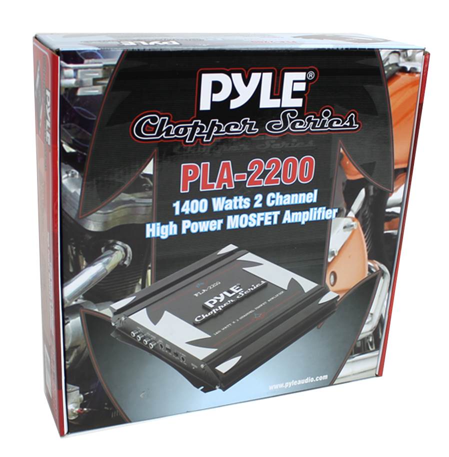 Pyle PLA2200 Bridgeable 2 Channel 1400 Watt Car Audio Mosfet Amplifier (4 Pack)
