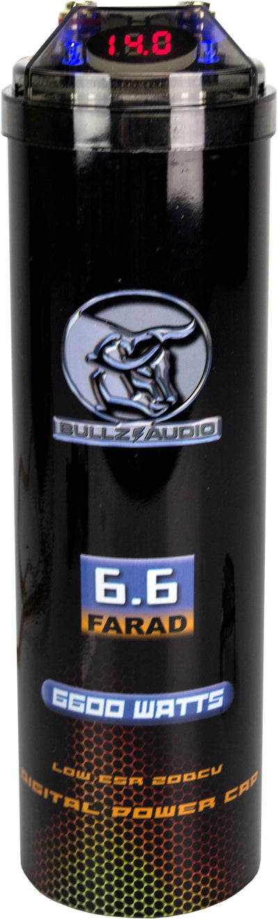 NEW! BULLZ AUDIO 6600W 12V BCAP6.6 Car Digital Power Farad Capacitor | BCAP6.6