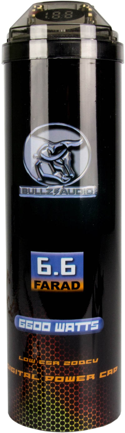 NEW! BULLZ AUDIO 6600W 12V BCAP6.6 Car Digital Power Farad Capacitor | BCAP6.6