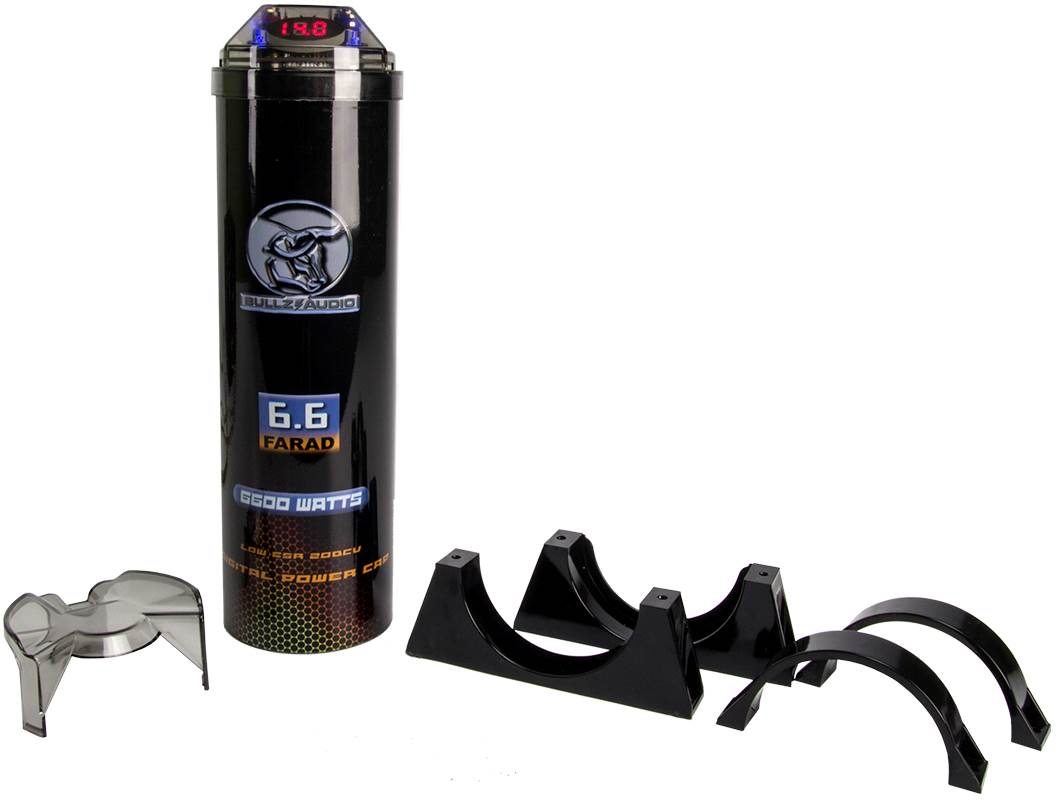 NEW! BULLZ AUDIO 6600W 12V BCAP6.6 Car Digital Power Farad Capacitor | BCAP6.6