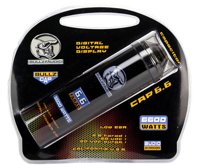 NEW! BULLZ AUDIO 6600W 12V BCAP6.6 Car Digital Power Farad Capacitor | BCAP6.6