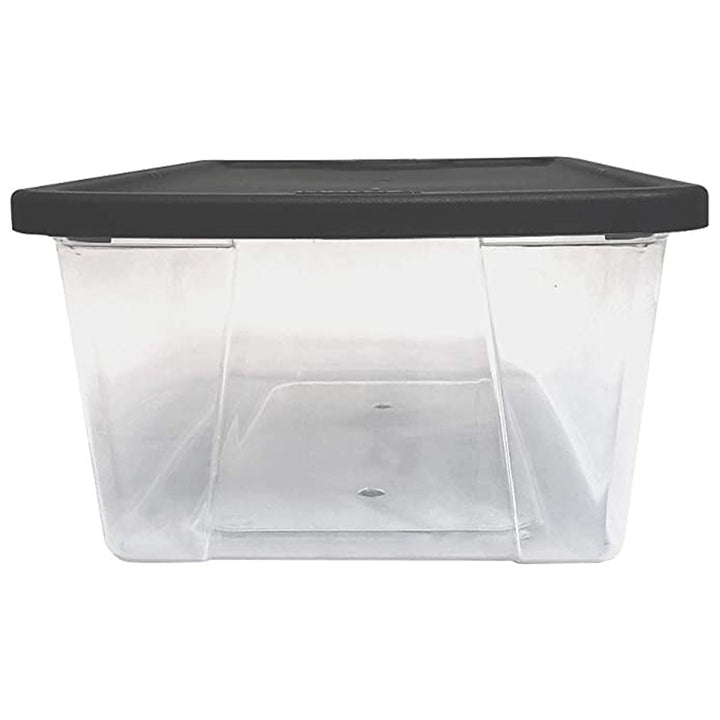 Homz Snaplock 6 Quart Clear Organizer Storage Container Bin with Lid (10 Pack)
