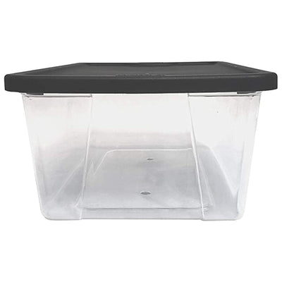 Homz Snaplock 6 Quart Clear Organizer Storage Container Bin with Lid (10 Pack)