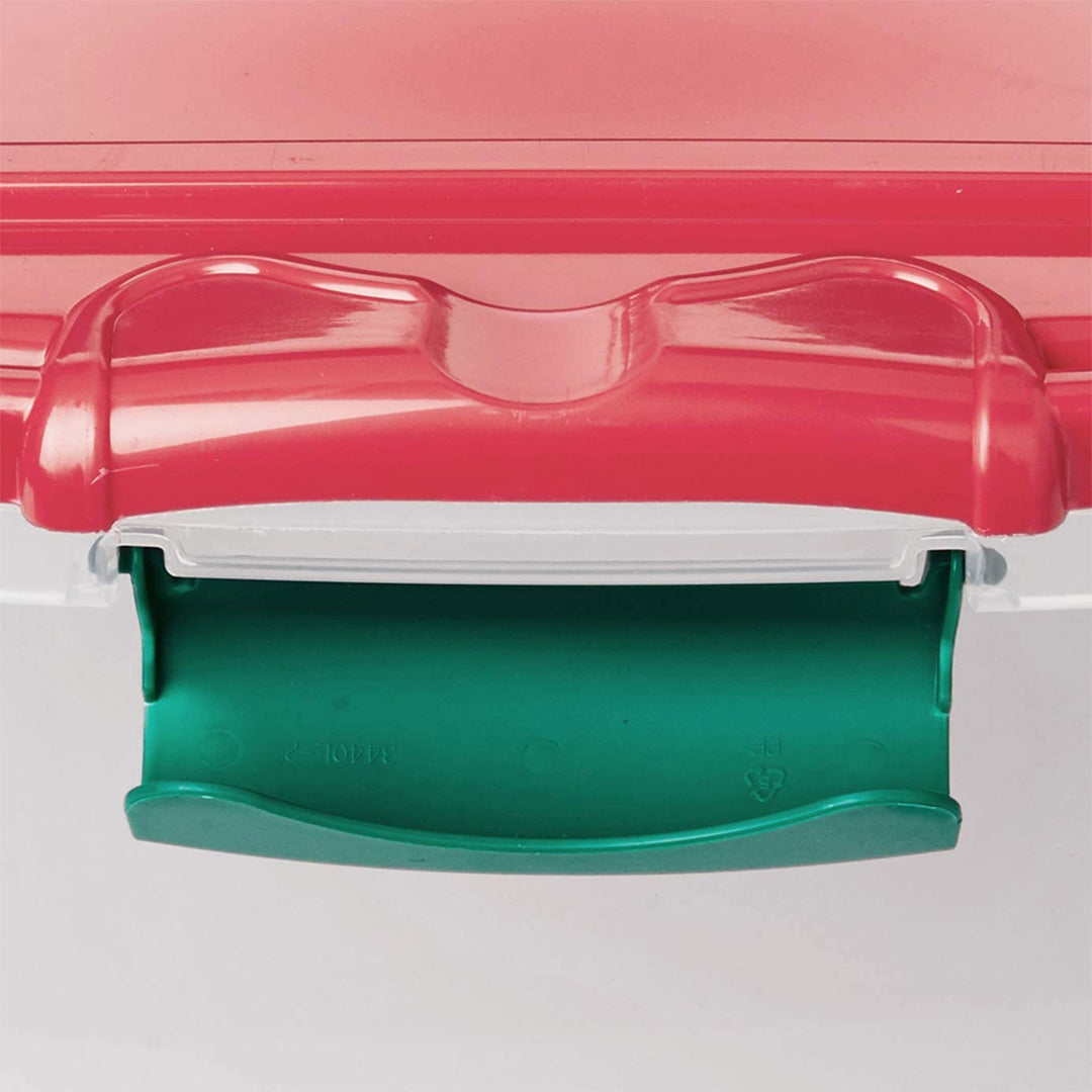 Homz 64 Qt Holiday Seasonal Decor Plastic Storage Bin with Latching Lid (Used) - VMInnovations