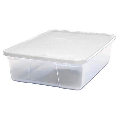 Homz 28 Qt Clear Plastic Storage Container Bin with Secure Lid, 2 Pack (Used)