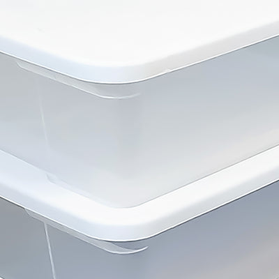 Homz 28 Qt Snaplock Clear Plastic Storage Container Bin with Secure Lid, 2 Pack