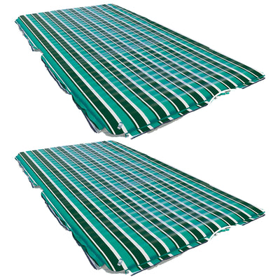 Aqua Leisure 11 Ft Inflatable Supersize Floating Platform, Stripes (2 Pack)