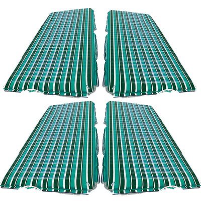 Aqua Leisure 11 Ft Inflatable Supersize Floating Platform, Stripes (4 Pack)