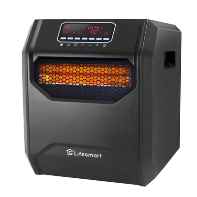 LifeSmart 1,500 Watt 6 Element Infrared Large Room Space Heater w/ Remote (Used)