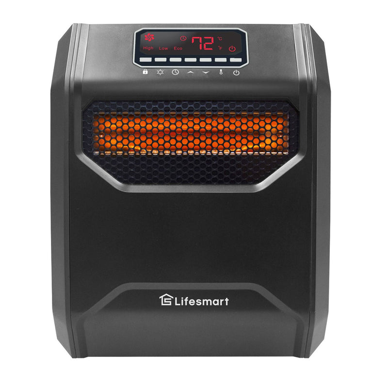 LifeSmart 1,500 Watt 6 Element Infrared Large Room Space Heater w/ Remote (Used)