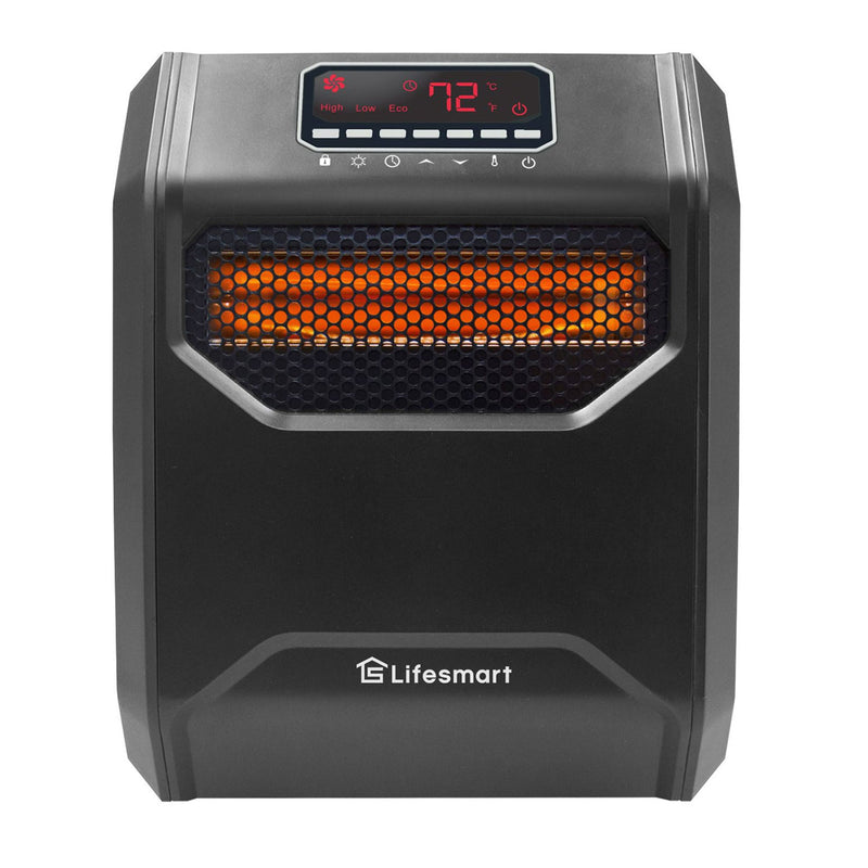 LifeSmart LifePro 1500W 6 Element Infrared Large Room Space Heater w/ Remote