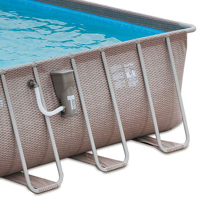 Summer Waves 24ft x 12ft x 52in Rectangle Above Ground Frame Swimming Pool Set