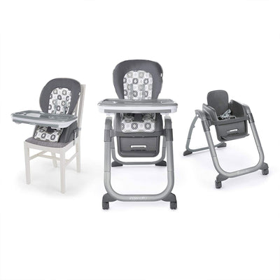 Ingenuity SmartServe 4 in 1  Baby Toddler High Chair Booster, Clayton(Used)