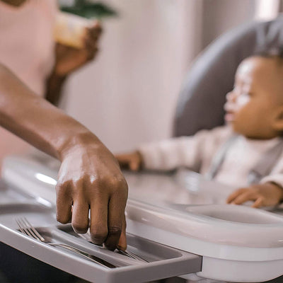 Ingenuity SmartServe 4 in 1 Full Size Baby Toddler High Chair Booster, Clayton - VMInnovations