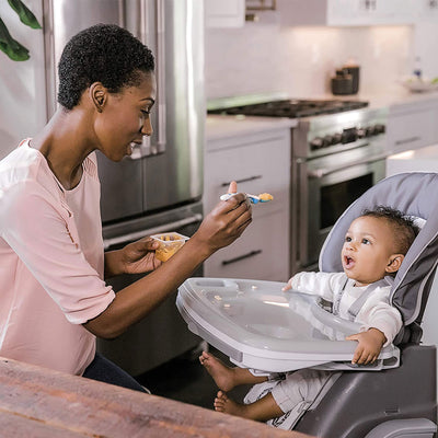 Ingenuity SmartServe 4 in 1 Full Size Baby Toddler High Chair Booster, Clayton - VMInnovations