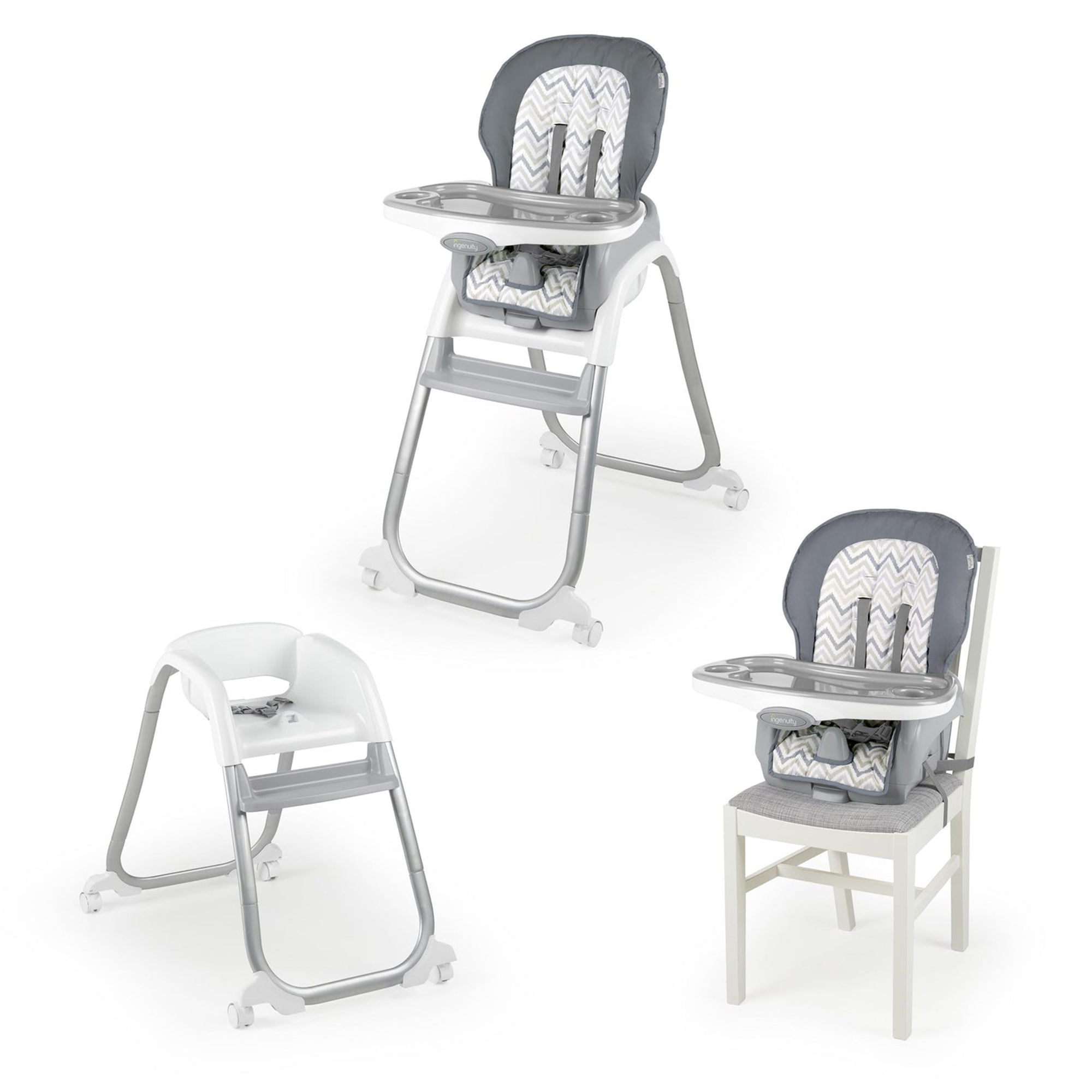 Ingenuity Trio Elite 3 in 1 Full Size Baby Toddler High Chair Booster (Used)