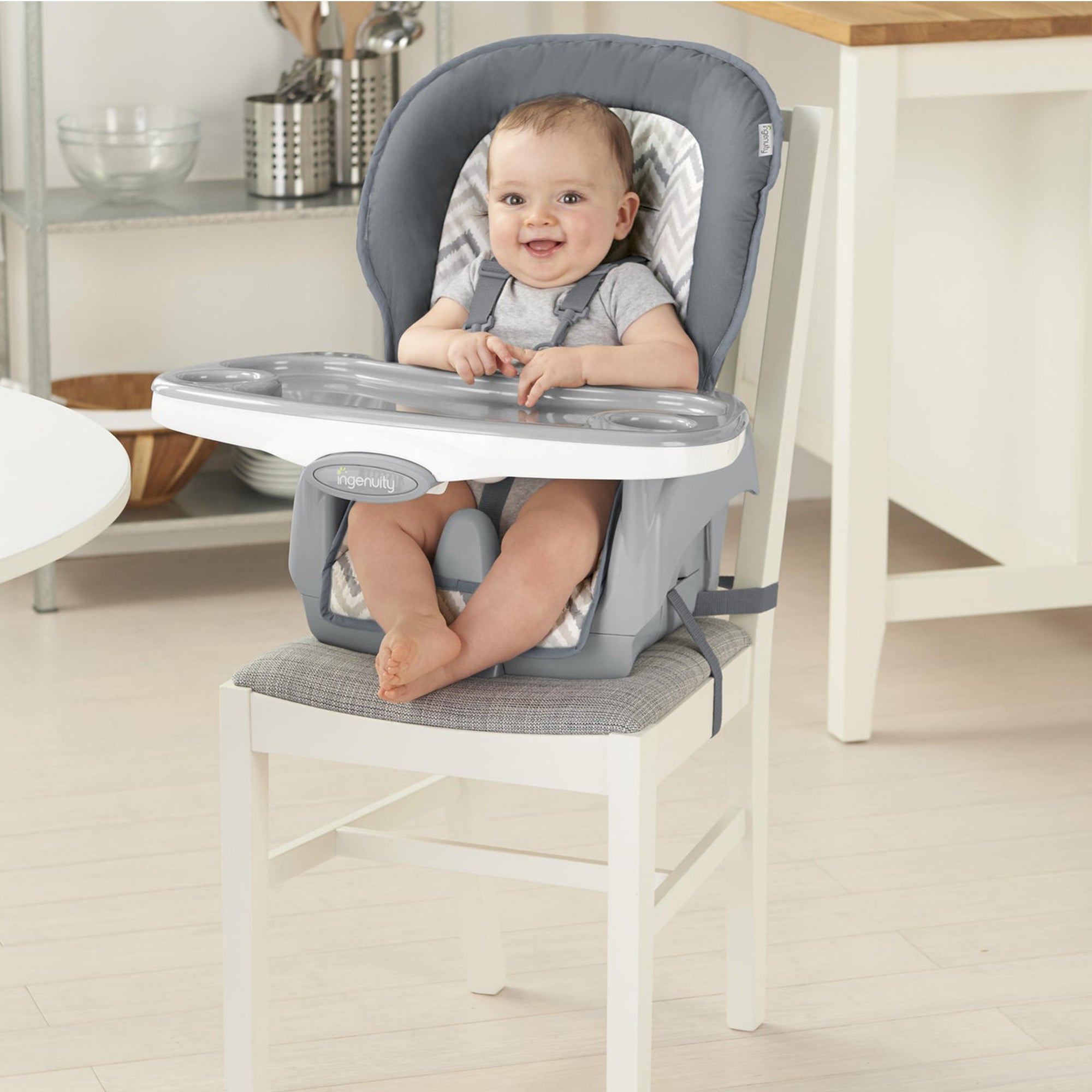 Ingenuity Trio Elite 3 in 1 Full Size Baby Toddler High Chair Booster (Used)